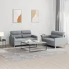 Image de vidaXL Ensemble de canapÃ©s 2 pcs avec coussins Gris clair Tissu