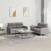 Image de Vidaxl Ensemble De CanapÃ©s 2 Pcs Avec Coussins Taupe Tissu
