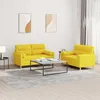 Image de Vidaxl Ensemble De CanapÃ©s 2 Pcs Avec Coussins Jaune Clair Tissu