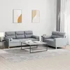 Image de vidaXL Ensemble de canapÃ©s 2 pcs coussins gris clair tissu