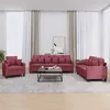 Image de vidaXL Ensemble de canapÃ©s 3 pcs avec coussins rouge bordeaux tissu