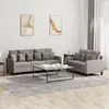 Image de vidaXL Ensemble de canapÃ©s 2 pcs avec coussins Taupe Tissu