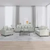 Image de vidaXL Ensemble de canapÃ©s 3 pcs avec coussins Gris clair Velours
