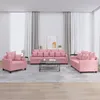 Image de vidaXL Ensemble de canapÃ©s 3 pcs avec coussins Rose Velours