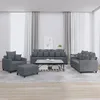 Image de vidaXL Ensemble de canapÃ©s 4 pcs avec coussins Gris foncÃ© Velours