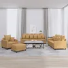 Image de vidaXL Ensemble de canapÃ©s 4 pcs avec coussins Marron Velours