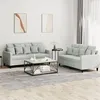 Image de vidaXL Ensemble de canapÃ©s 2 pcs avec coussins Gris clair Velours