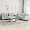 Image de vidaXL Ensemble de canapÃ©s 2 pcs avec coussins Gris clair Velours