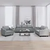 Image de vidaXL Ensemble de canapÃ©s 3 pcs avec coussins Gris clair Tissu