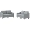 Image de vidaXL Ensemble de canapÃ©s 2 pcs avec coussins Gris clair Tissu