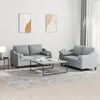 Image de vidaXL Ensemble de canapÃ©s 2 pcs coussins gris clair tissu