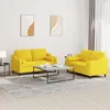 Image de vidaXL Ensemble de canapÃ©s 2 pcs avec coussins jaune clair tissu