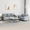 Image de vidaXL Ensemble de canapÃ©s 2 pcs coussins gris clair tissu