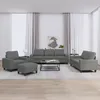 Image de vidaXL Ensemble de canapÃ©s 4 pcs gris foncÃ© tissu