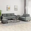 Image de vidaXL Ensemble de canapÃ©s 3 pcs gris foncÃ© tissu