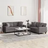 Image de vidaXL Ensemble de canapÃ©s 2 pcs avec coussins gris similicuir