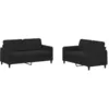 Image de vidaXL Ensemble de canapÃ©s 2 pcs noir velours