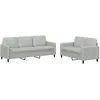 Image de vidaXL Ensemble de canapÃ©s 2 pcs gris clair velours