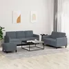 Image de vidaXL Ensemble de canapÃ©s 3 pcs gris foncÃ© velours