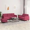 Image de vidaXL Ensemble de canapÃ©s 3 pcs rouge bordeaux velours