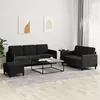 Image de vidaXL Ensemble de canapÃ©s 3 pcs noir velours