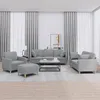 Image de vidaXL Ensemble de canapÃ©s 4 pcs coussins gris clair tissu