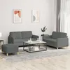 Image de vidaXL Ensemble de canapÃ©s 3 pcs avec coussins Gris foncÃ© Tissu