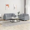 Image de vidaXL Ensemble de canapÃ©s 2 pcs coussins gris clair tissu