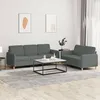 Image de vidaXL Ensemble de canapÃ©s 2 pcs avec coussins Gris foncÃ© Tissu