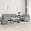 Image de vidaXL Ensemble de canapÃ©s 3 pcs avec coussins Gris clair Tissu
