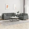 Image de vidaXL Ensemble de canapÃ©s 2 pcs coussins gris foncÃ© tissu