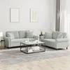 Image de vidaXL Ensemble de canapÃ©s 2 pcs avec coussins gris clair velours