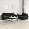 Image de vidaXL Ensemble de canapÃ©s 2 pcs avec coussins Noir Velours