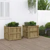 Image de Vidaxl JardiniÃ¨res 2 Pcs Bois De Pin ImprÃ©gnÃ©