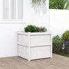 Image de Vidaxl JardiniÃ¨re D'extÃ©rieur Blanc 70x70x70 Cm Bois De Pin Massif