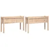 Image de Vidaxl JardiniÃ¨res 2 Pcs Avec Pieds Bois De Pin Massif