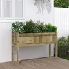 Image de Vidaxl JardiniÃ¨re Avec Pieds 110x31x70 Cm Bois De Pin ImprÃ©gnÃ©