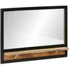 Image de vidaXL Miroir avec Ã©tagÃ¨re 80x8x55 cm verre et bois massif manguier
