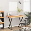 Image de vidaXL Dessus de bureau carrÃ© bois massif d'acacia bordure assortie