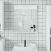 Image de vidaXL Miroir de salle de bain avec Ã©tagÃ¨re BERG blanc bois massif
