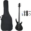 Image de Guitare Basse Ãlectrique Pour DÃ©butants Avec Sac Noir 4/4 46