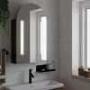 Image de vidaXL Armoire de bain Â¿Â¿ miroir avec LED arquÂ¿Â¿e noir 42x13x70 cm