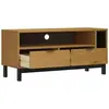 Image de Meubles TV VidaXL  Meuble TV  FLAM 110x40x50 cm bois massif de pin marron P31600337