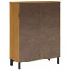 Image de vidaXL Buffet avec porte vitrÃ©e FLAM 92x40x122,5 cm bois massif de pin
