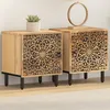 Image de vidaXL Tables de chevet 2 pcs 40x33x46 cm Bois de manguier solide