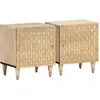 Image de vidaXL Tables de chevet 2 pcs 40x33x46 cm Bois de manguier solide