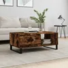 Image de Vidaxl Table Basse ChÃªne FumÃ© 90x50x36,5 Cm Bois D'ingÃ©nierie