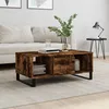 Image de Vidaxl Table Basse ChÃªne FumÃ© 90x50x36,5 Cm Bois D'ingÃ©nierie