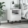 Image de vidaXL Table de chevet Blanc 40x35x50 cm Bois d'ingÃ©nierie