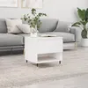 Image de vidaXL Table basse blanc 50x46x50 cm bois d'ingÃ©nierie